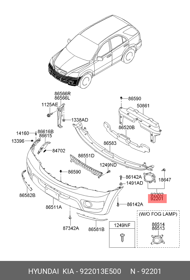 LAMPA CEATA STG KIA SORENTO