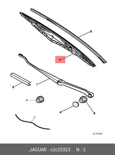 Front wiper blade, right