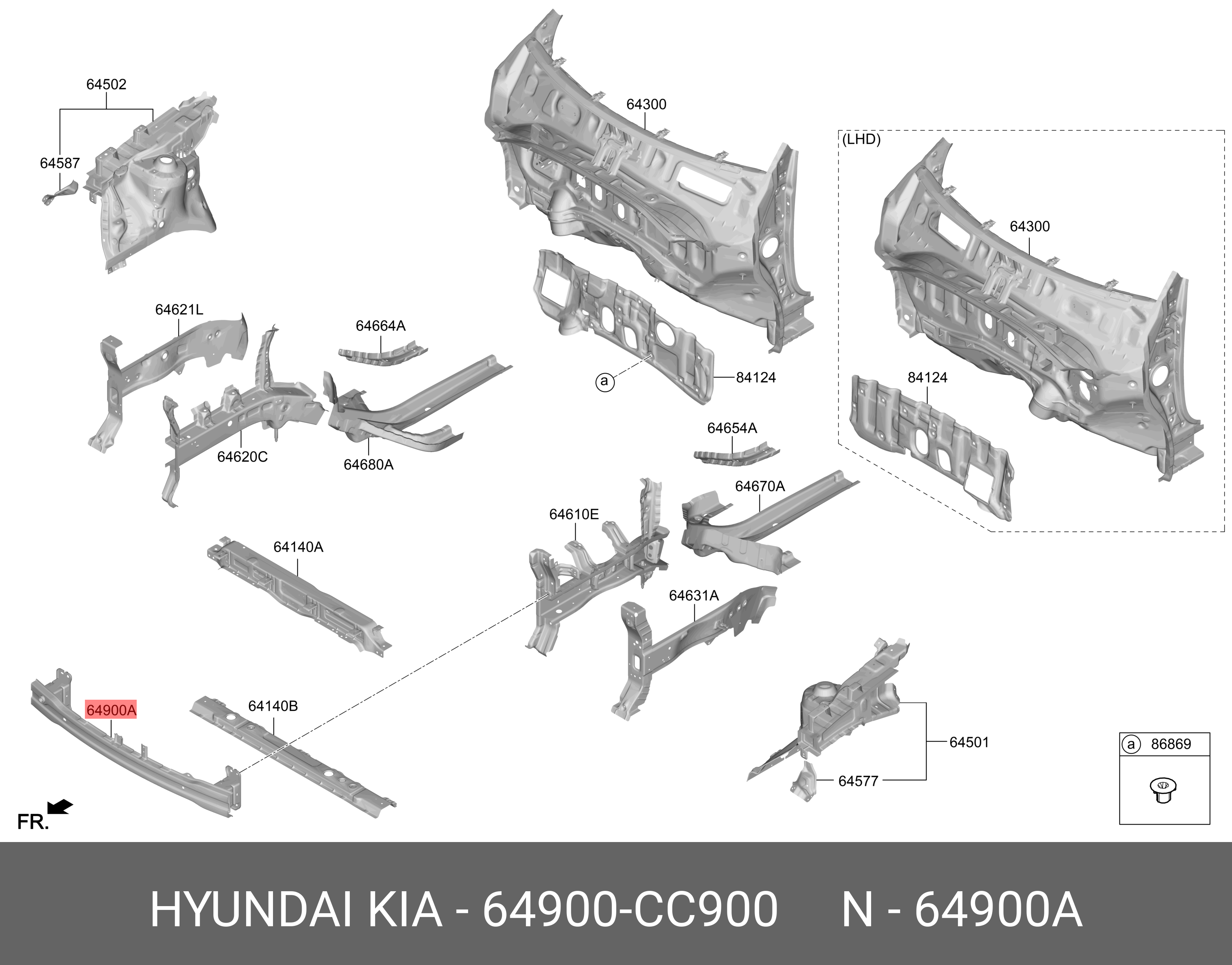 64900CC900 HYUNDAI KIA BEAM COMPLETE-FR BUMPER