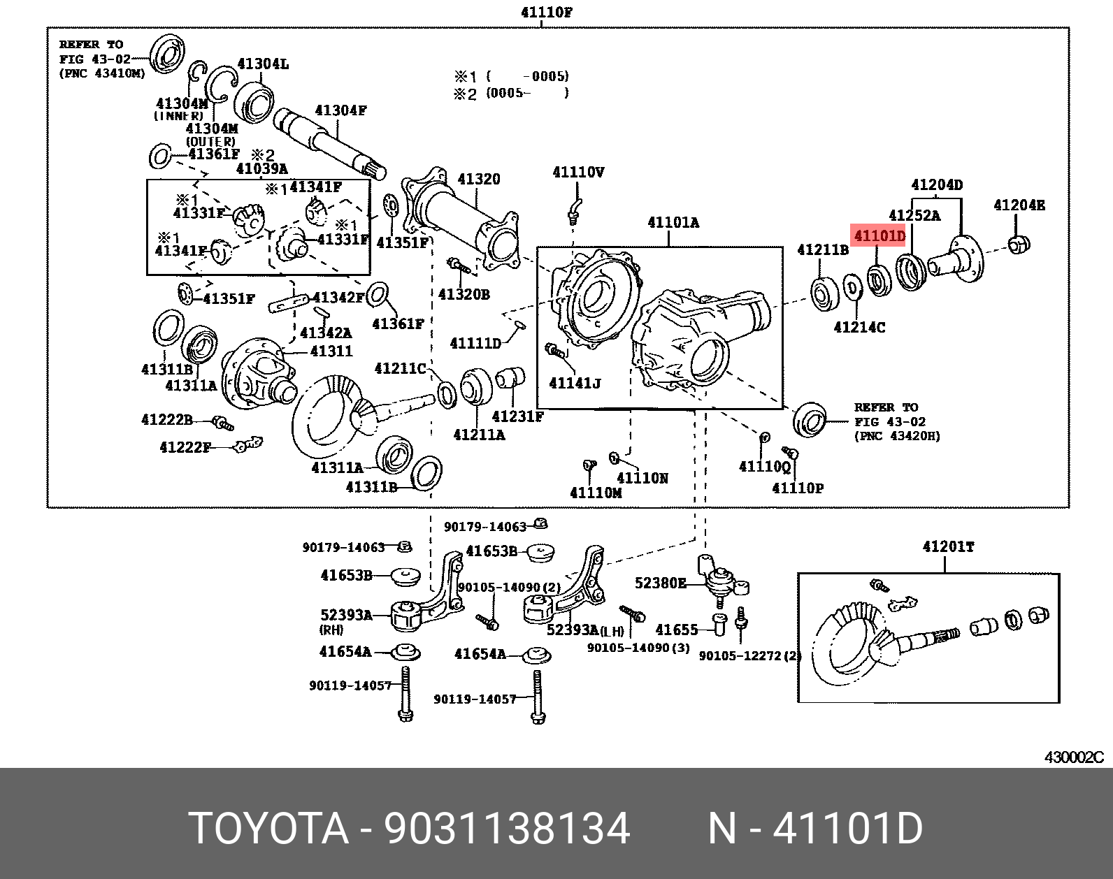 90311-38134 TOYOTA LEXUS Axle seal