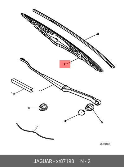 Front wiper blade, right