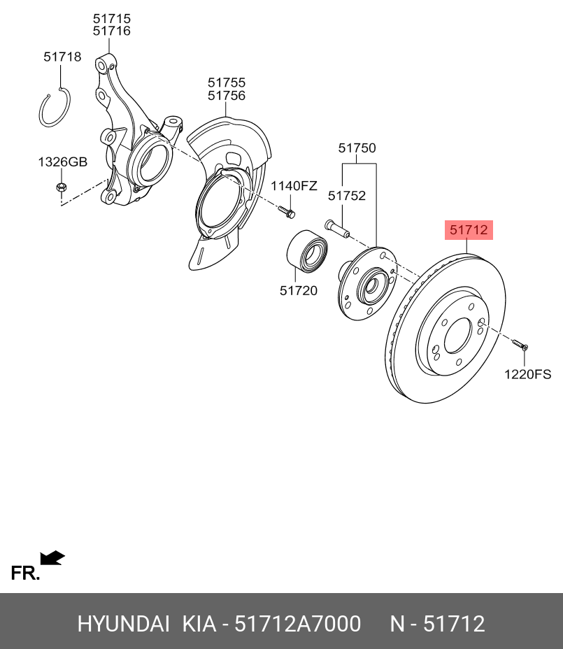 Front brake disc