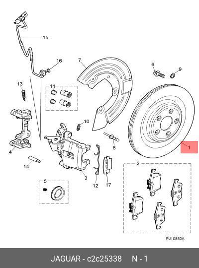 Rear brake discs, set