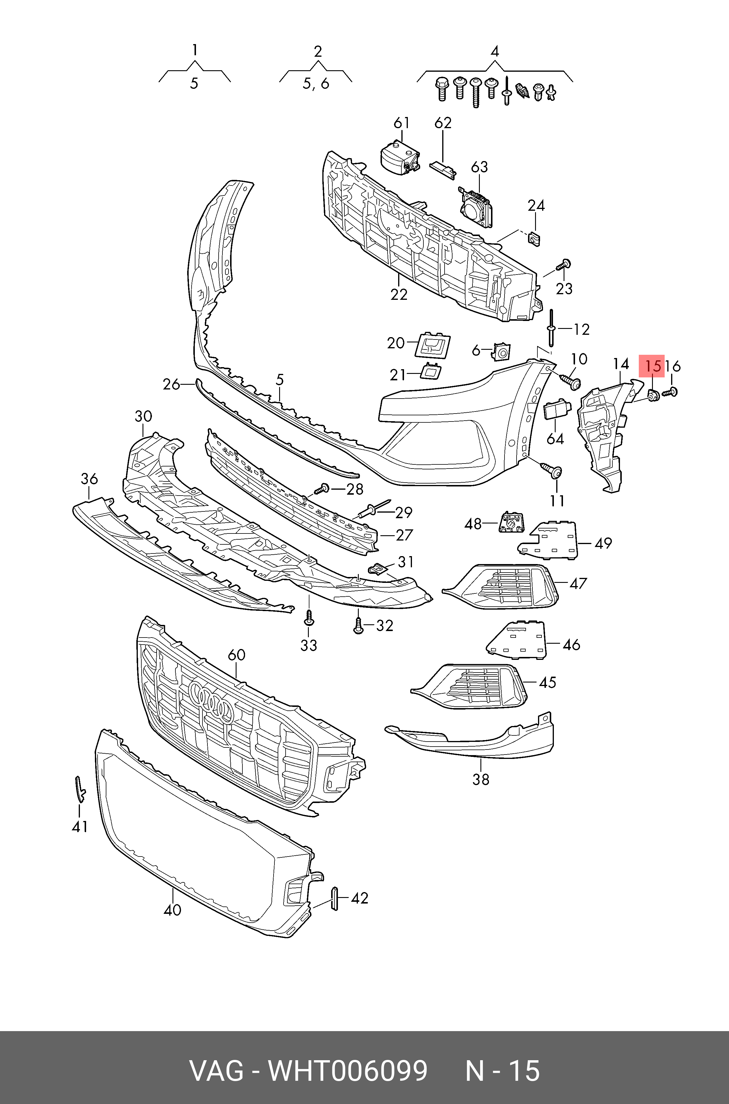 Audi Wht001999 WHT 006 099 VAG Nut