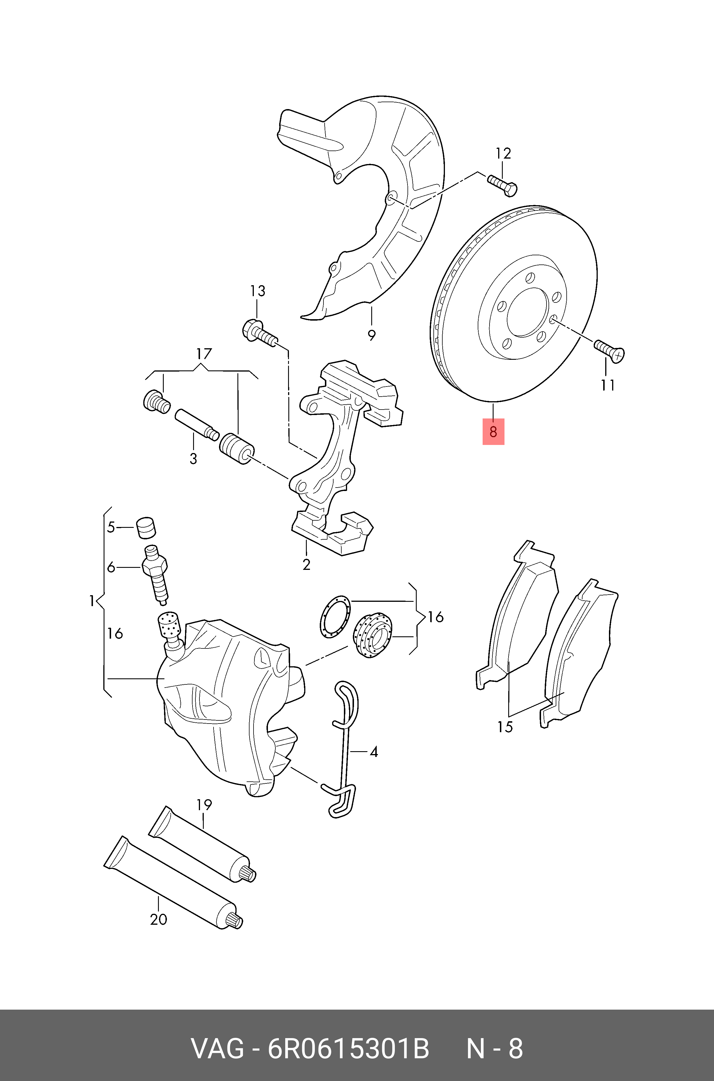 Front brake disc