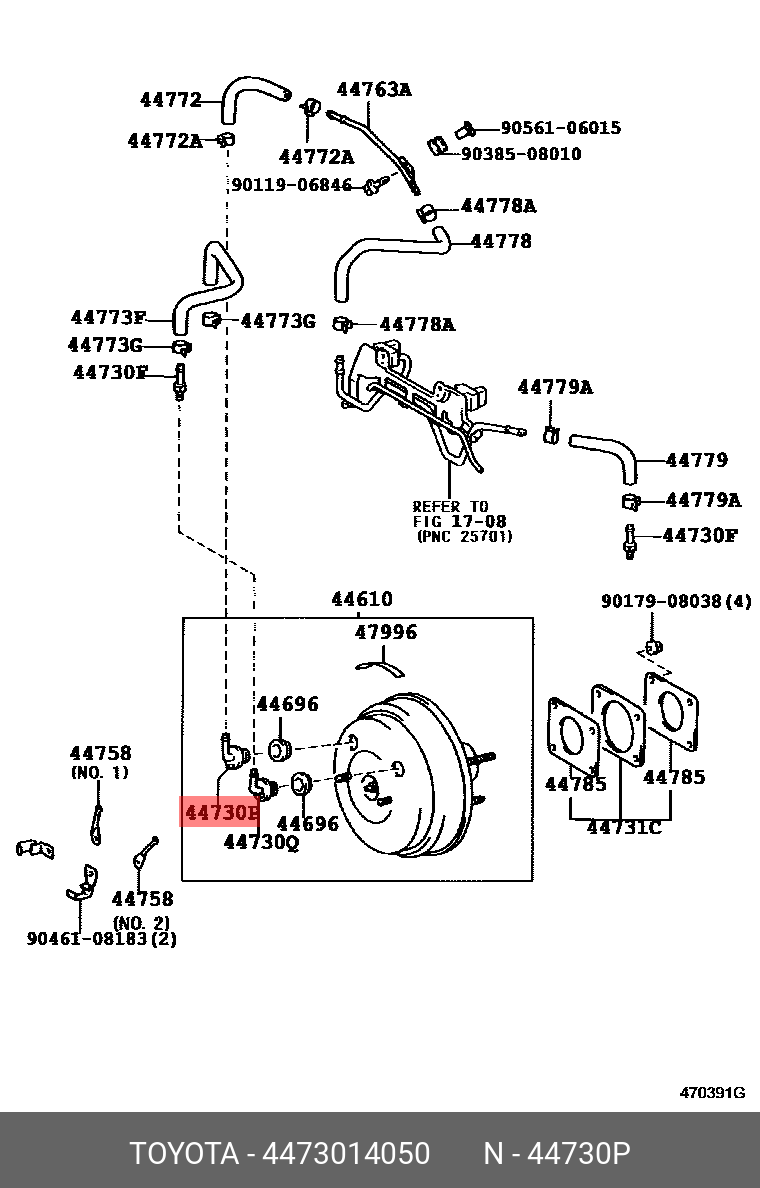 44730-14050 TOYOTA LEXUS VALVE