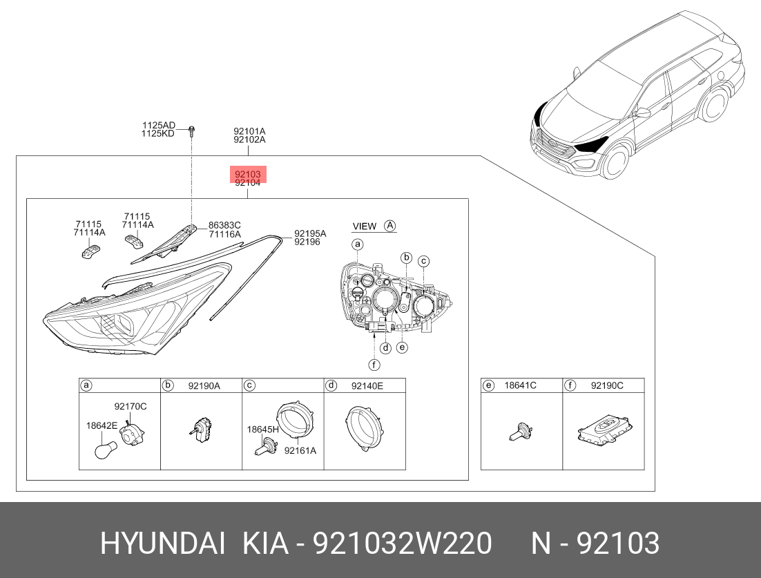 SUB ASSY-HEAD LAMP,LH