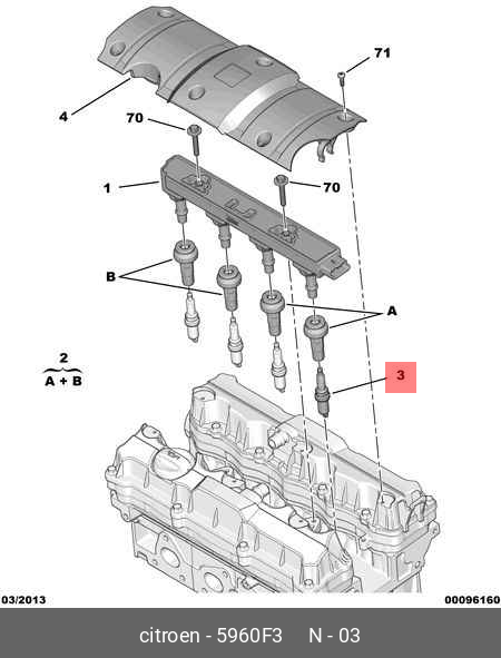 5960 F3 CITROEN PEUGEOT SPARK PLUG
