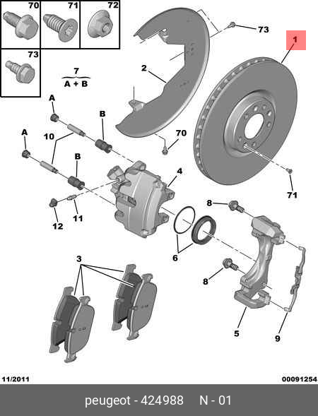Front brake disc