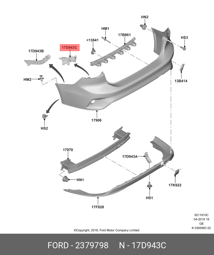 2379798 FORD BRACKET