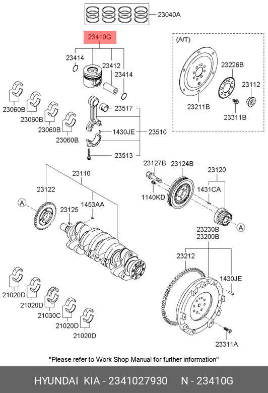 PISTON MOTOR ( STD A )