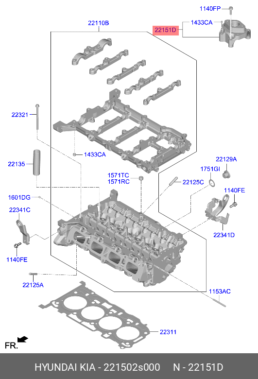221502S000 HYUNDAI KIA Fuel pump bracket