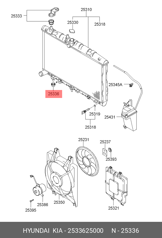 TAMPON INF RADIATOR HY