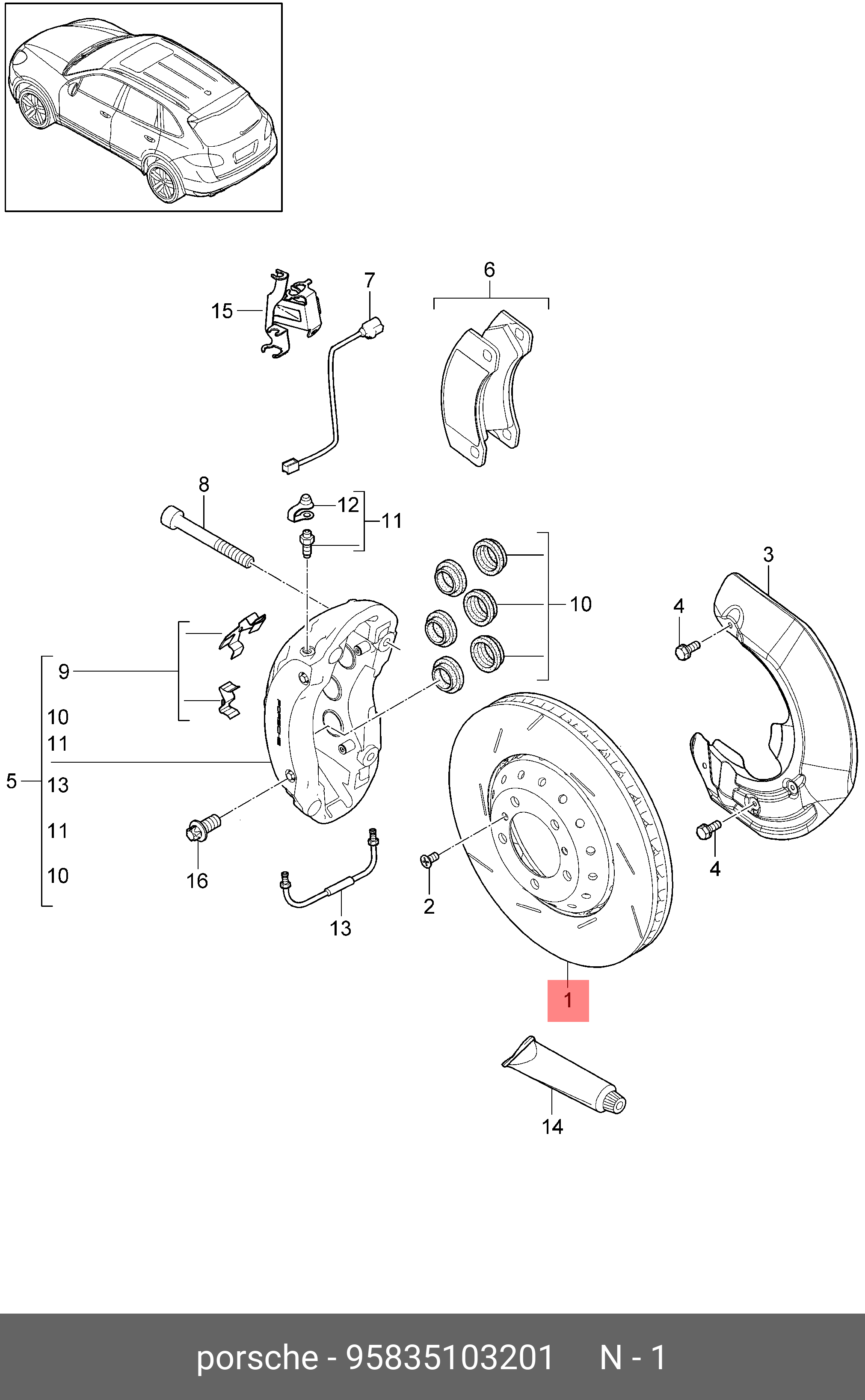 Front brake disc, right