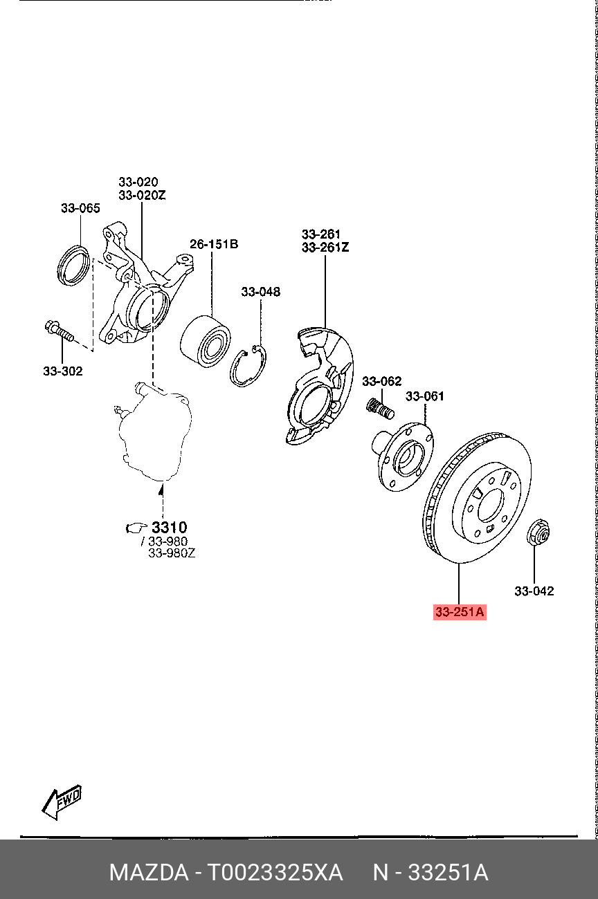 Front brake disc