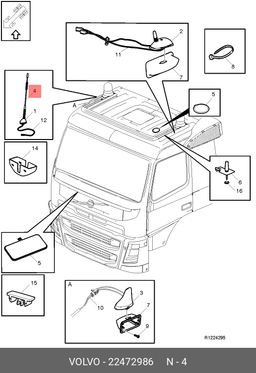 22472986 VOLVO ANTENNA