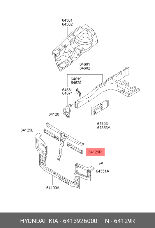 SUPORT SUPERIOR RADIATOR DREAPTA *