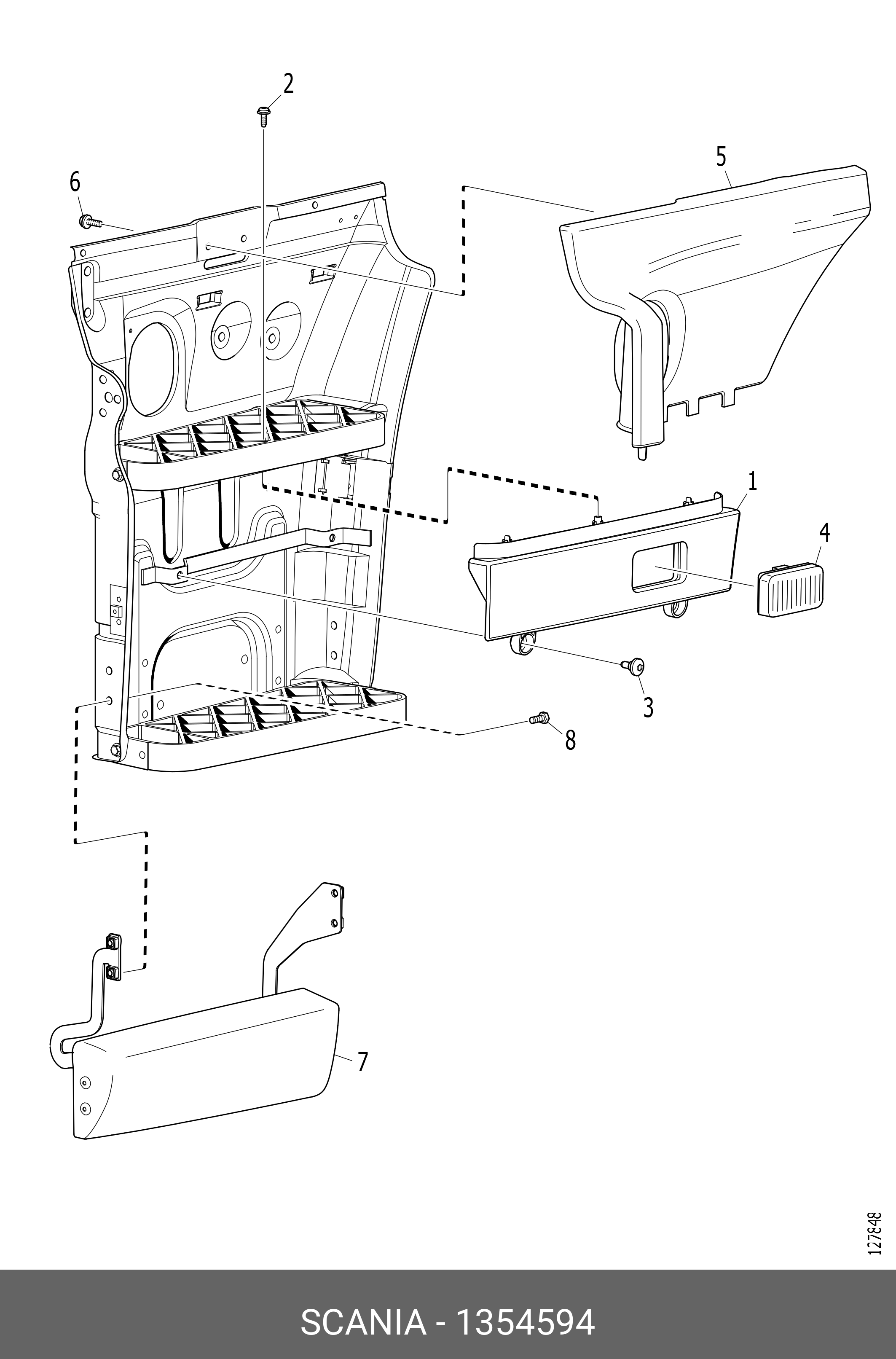 1354594 SCANIA BOARDING STEP CASING