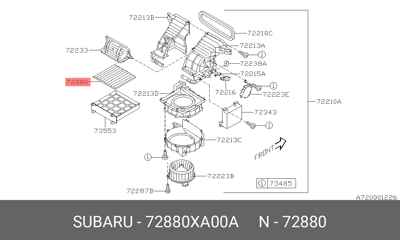 72880-XA00A SUBARU FILTER