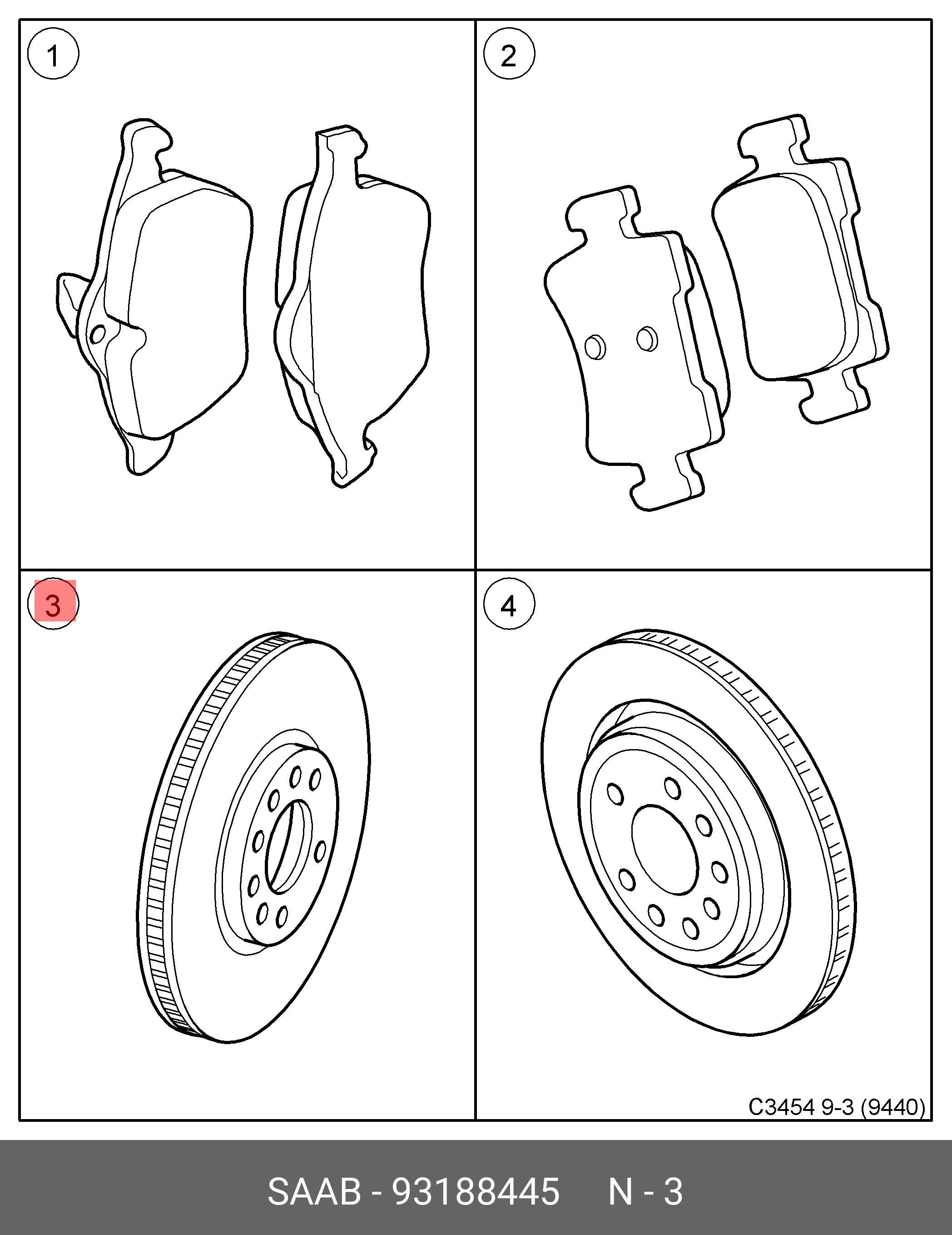 Front brake discs, set