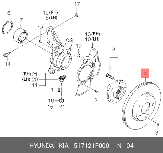 Front brake disc