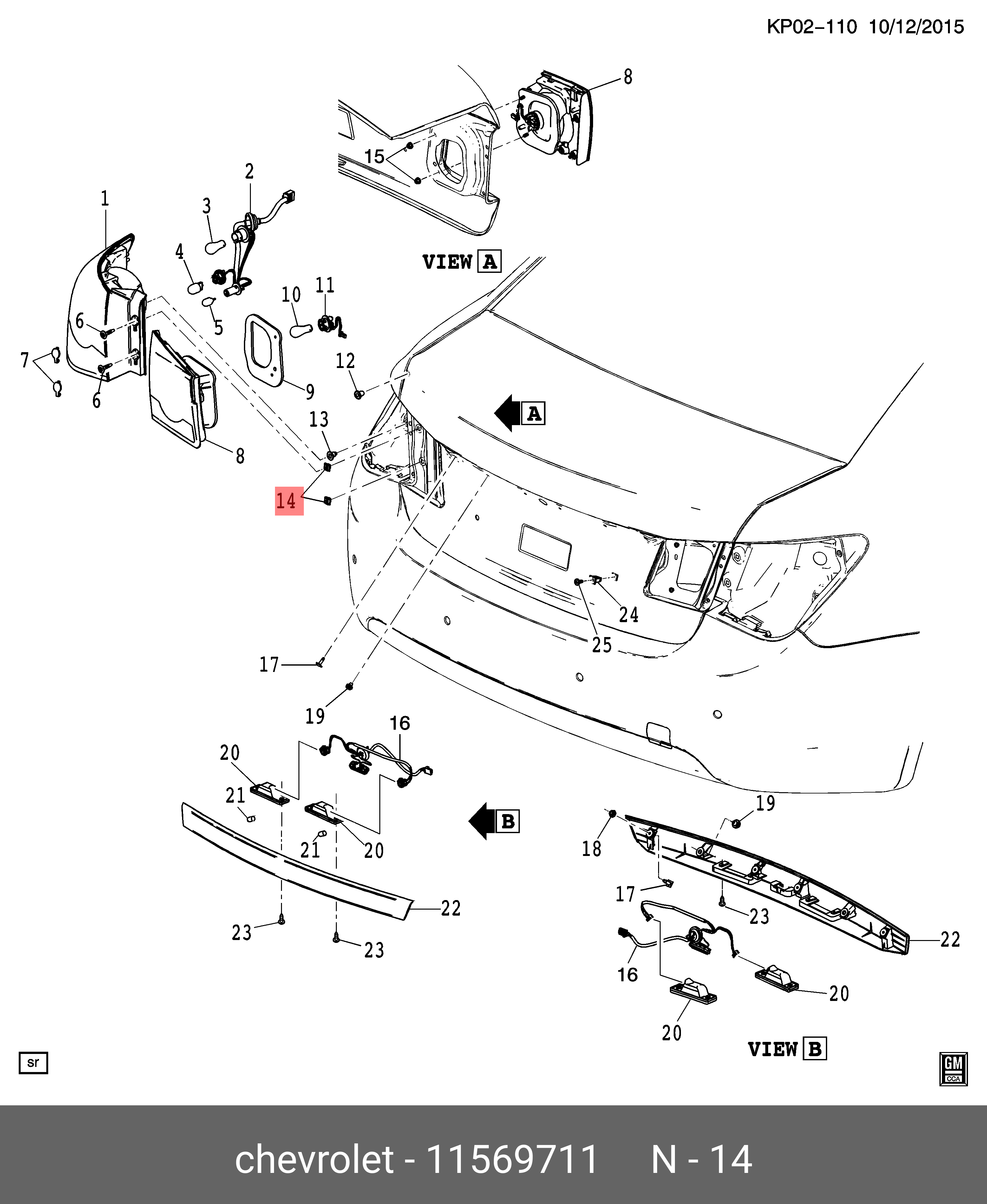 11569711 GENERAL MOTORS NUT,BODY H/PLR T/PNL