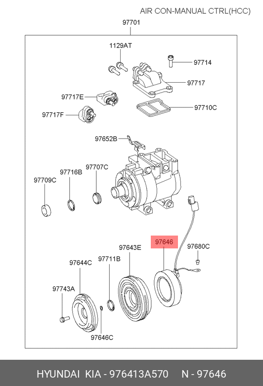 BOBINA COMPRESOR A/C