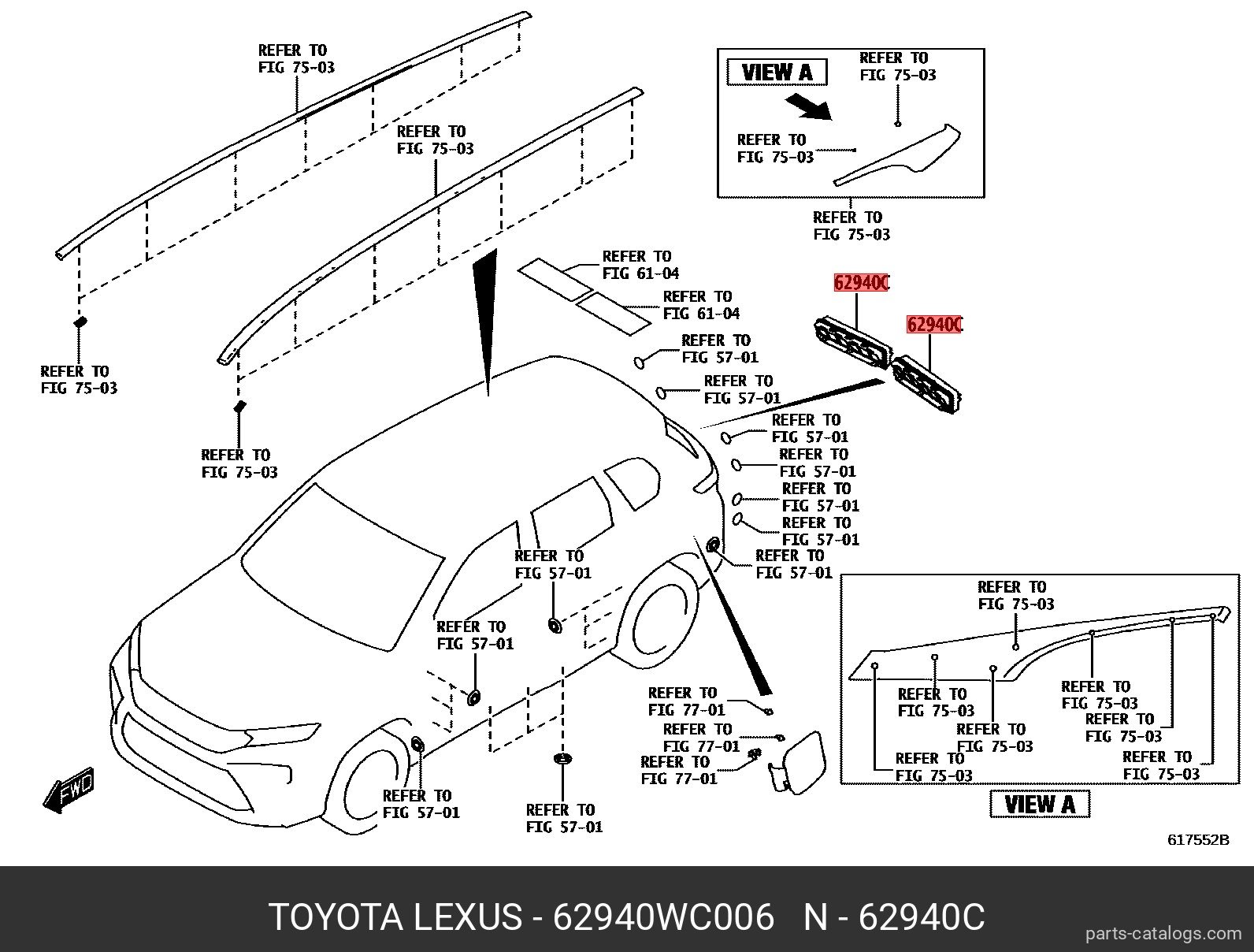62940-WC006 TOYOTA LEXUS DUCT ASSY QUARTER V
