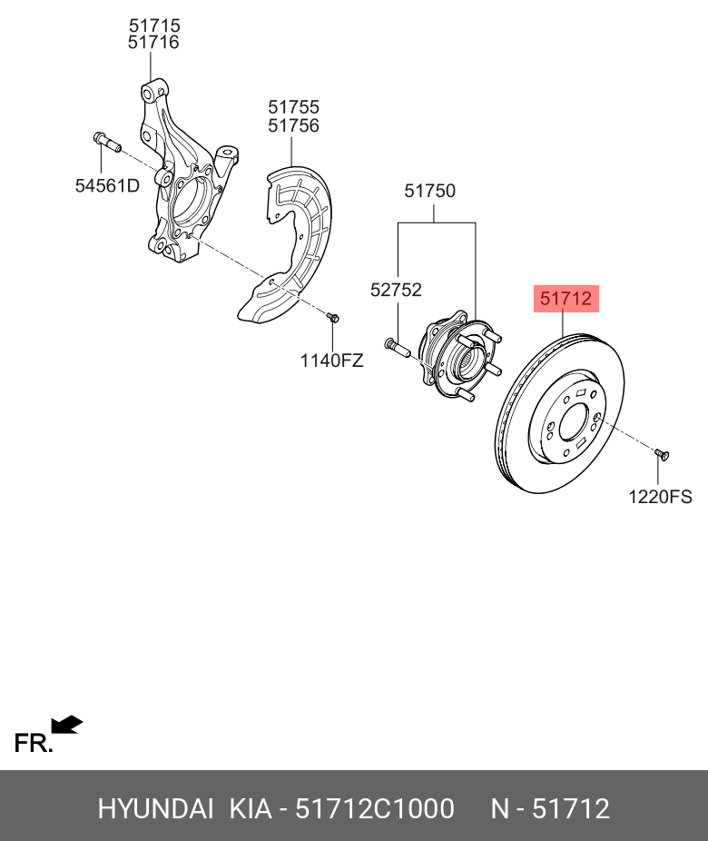 Front brake disc