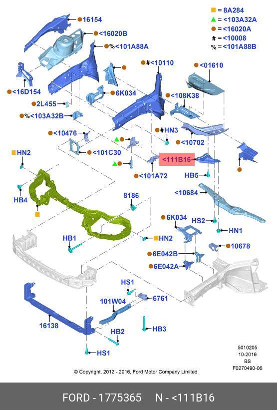 1 775 365 FORD REINFORCEMENT
