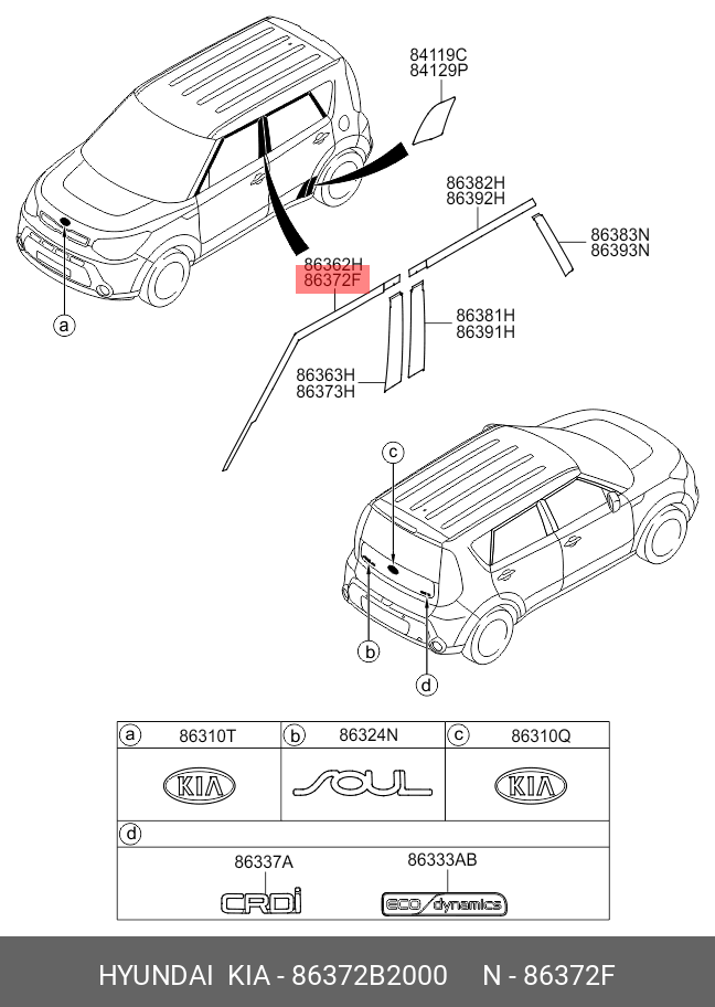 86372B2000 HYUNDAI KIA Part