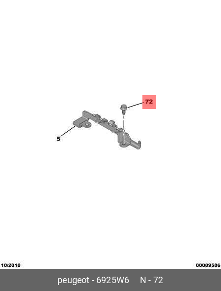 6925 W6 PEUGEOT BASE SCREW (O.N.6925.80/0324.A2) 6925.W6