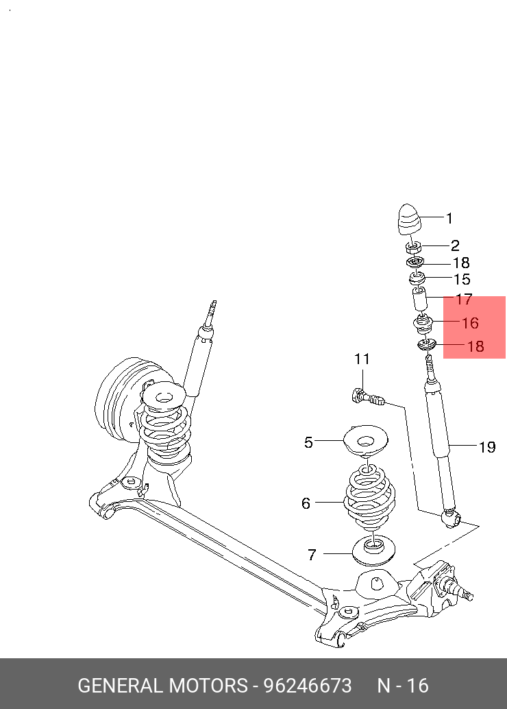 Втулка амортизатора заднего нижняя