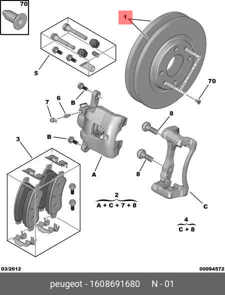 Front brake discs, set