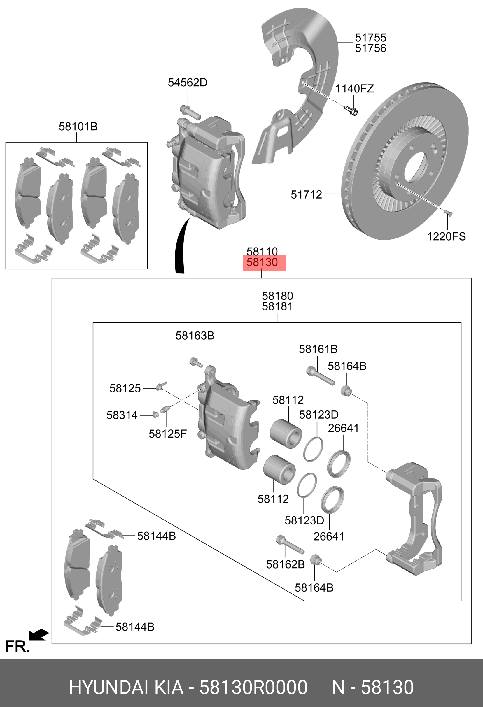 58130R0000 HYUNDAI KIA Part
