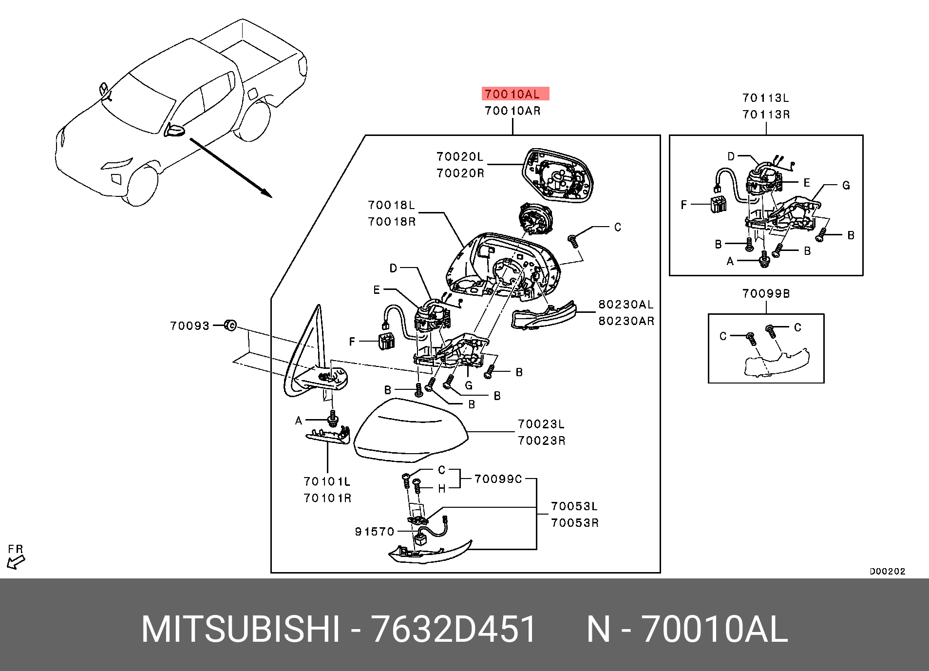 ANSAMBLU OGLINDA USA STG.L200 KL1T,KL6T