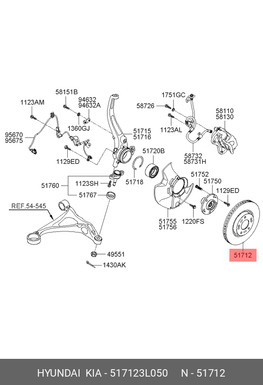 Front brake disc