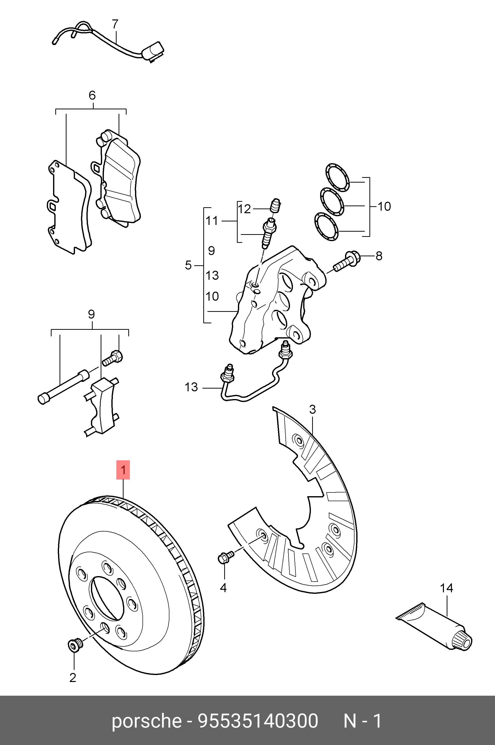 Front brake disc