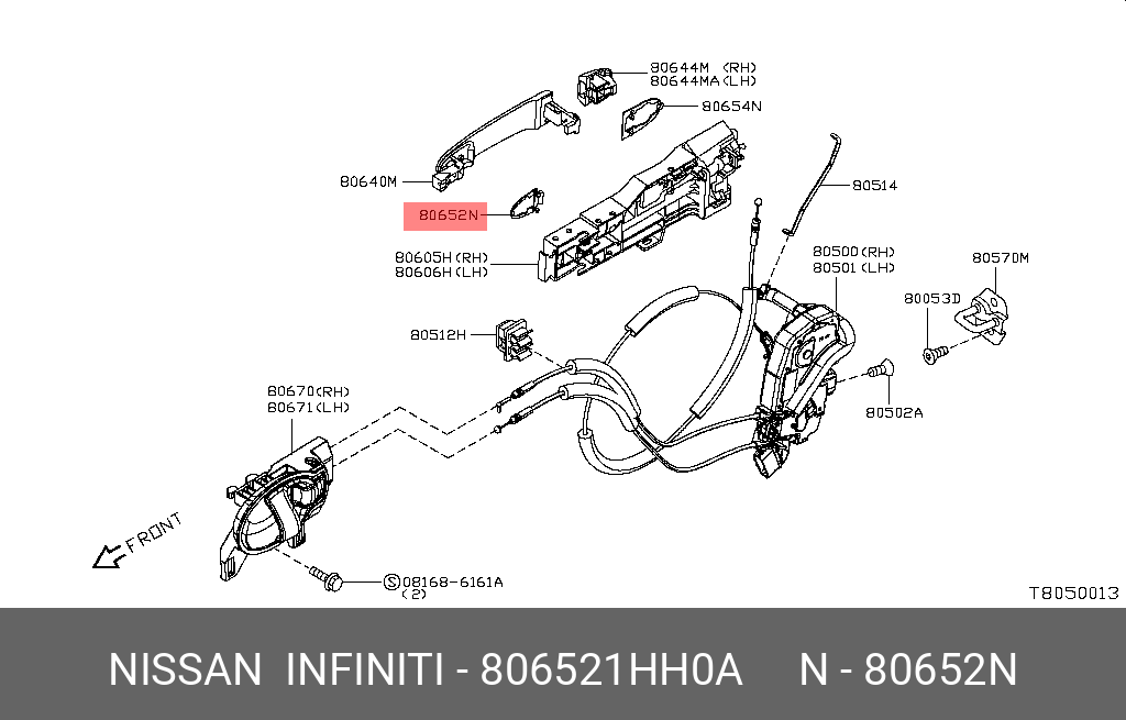 80652-1HH0A NISSAN STUD-FRONT HUB