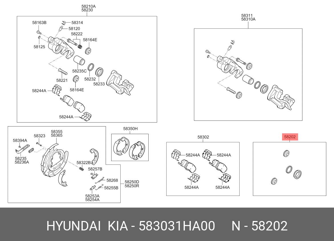 SEAL KIT-RR DISC BRAKE