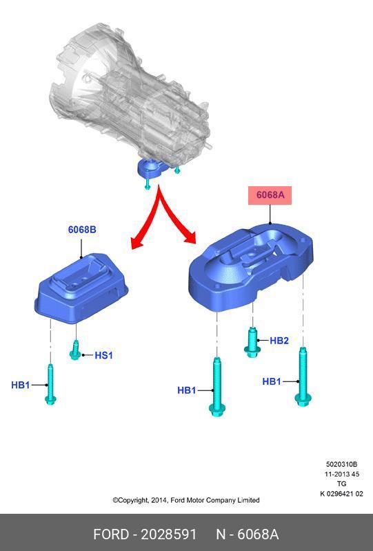 2 028 591 FORD INSULATOR ASY - ENGINE SUPPORT