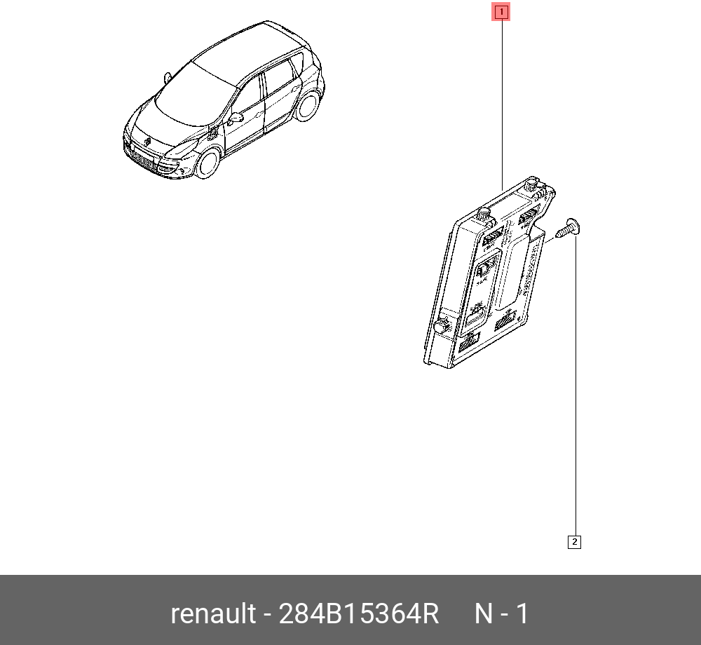 284B15364R RENAULT UNITE CTL H