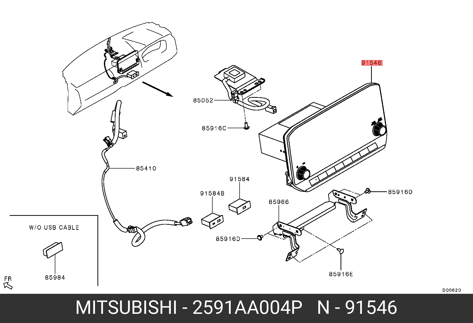 2591AA004P MITSUBISHI DISPLAY,MULTIVISION