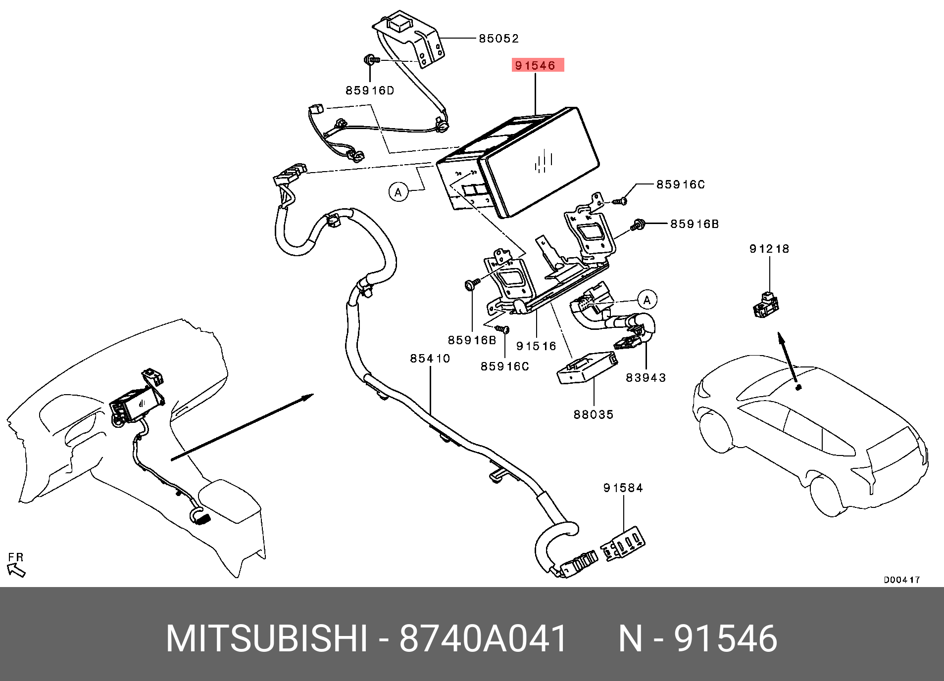 8740A041 MITSUBISHI DISPLAY,MULTIVISION