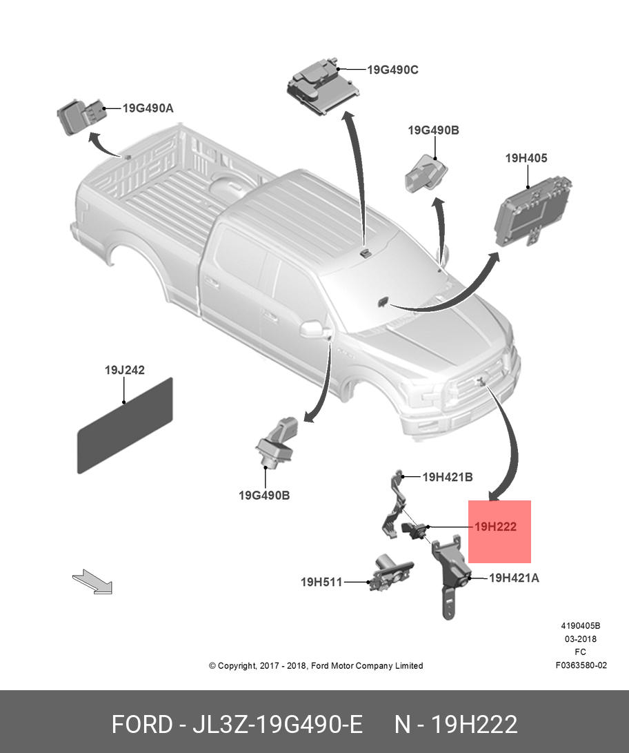 JL3Z-19G490-E FORD CAMERA ASY