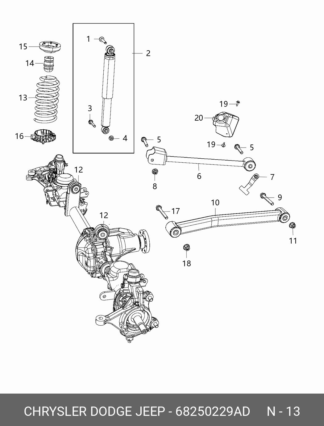 68250 229AD MOPAR SPRING FRONT COIL