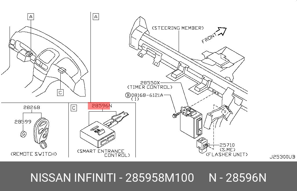 28595-8M100 NISSAN SHROUD-UPPER