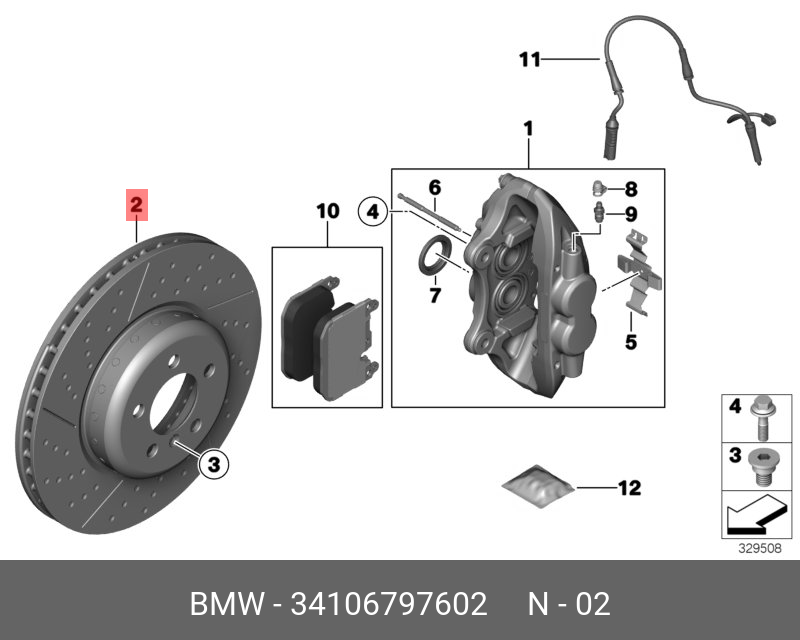 Front brake disc