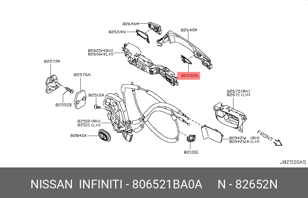 80652-1BA0A NISSAN GSKT-DOOR OUTSI
