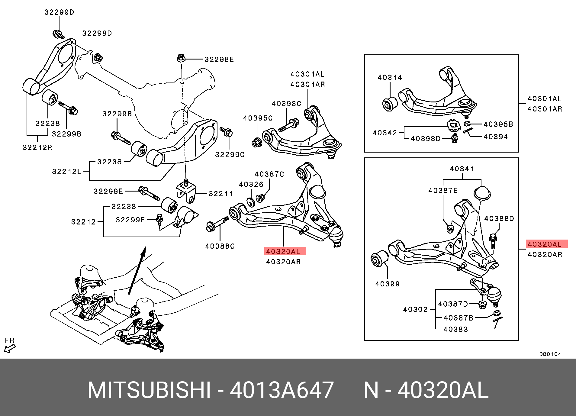 BASCULA INFERIOARA SUSPENSIE STG.FATA L200